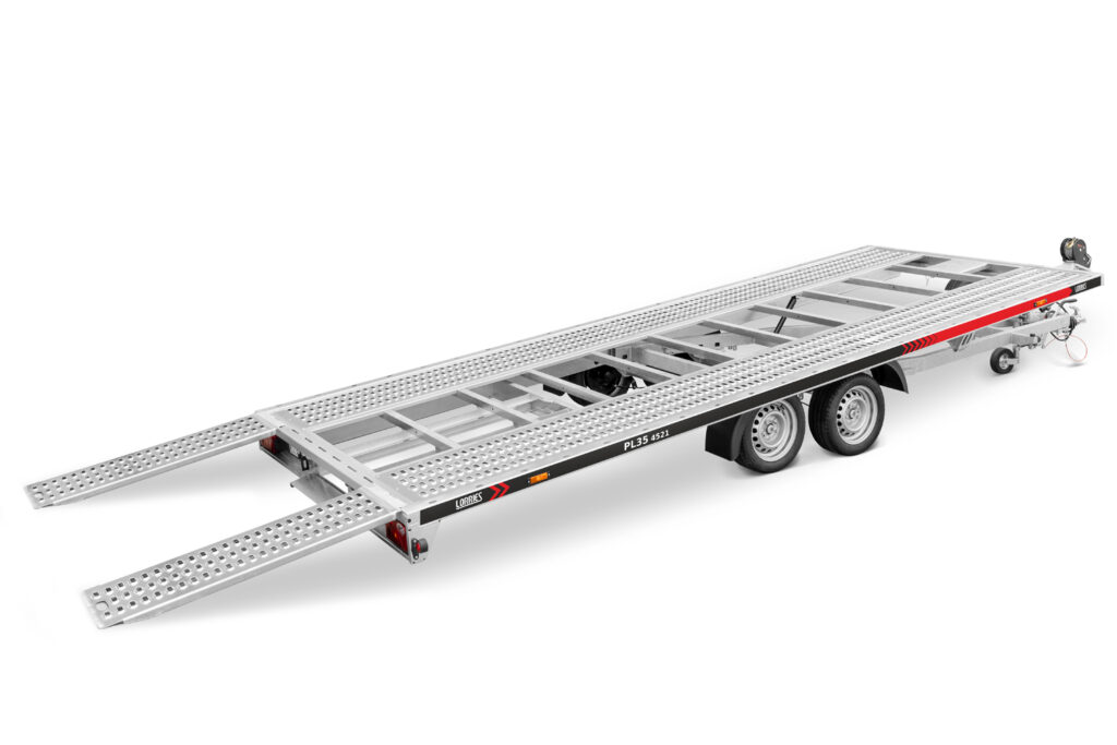 Moderner Abschleppwagenanhänger für Pkw, 4,5 Meter lang, zulässiges Gesamtgewicht 3.500 kg