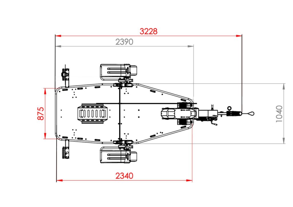 dimensions of the mt-1 motorcycle trailer