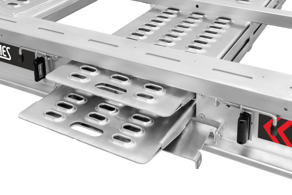 Einziehbare Aluminiumrampen für Abschleppwagenanhänger